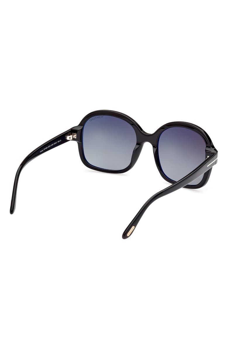 TOM FORD 68mm Butterfly Sunglasses, Alternate, color, Shiny Black / Gradient Smoke