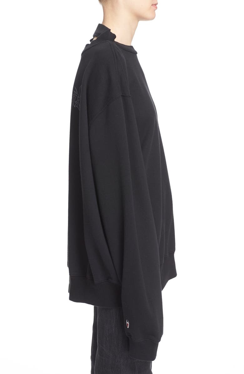 VETEMENTS Reversible Double Crewneck Sweatshirt, Alternate, color, 