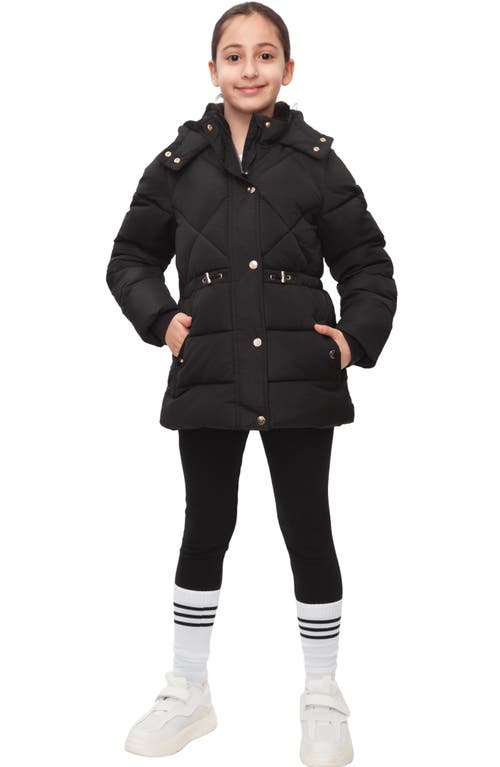 Rokka&rolla Kids' Timeless Quilted Coat In Black