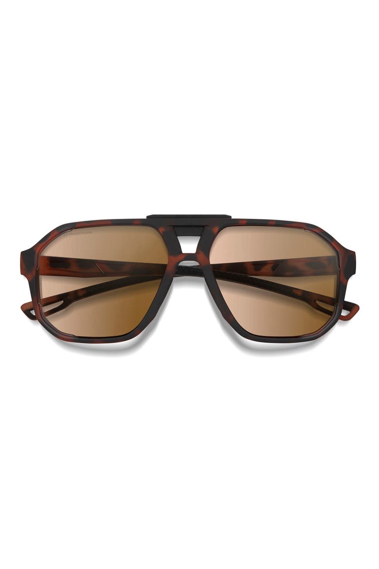 Truss 57mm Sunglasses, Main, color, TORTOISE / PHOTOCHROMIC BROWN