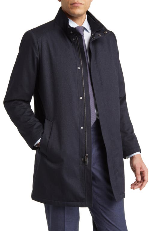 Hart Schaffner Marx Bryce Technical All Weather Water Resistant Coat in Navy 