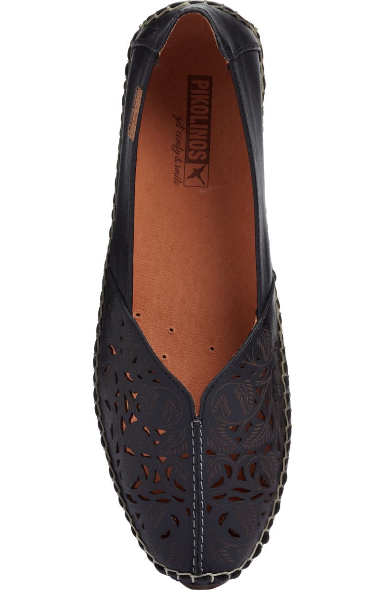 PIKOLINOS Jerez Perforated Loafer, Alternate, color, Black Leather