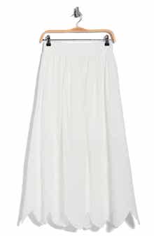 T Tahari Embroidered Eyelet Cotton Skirt