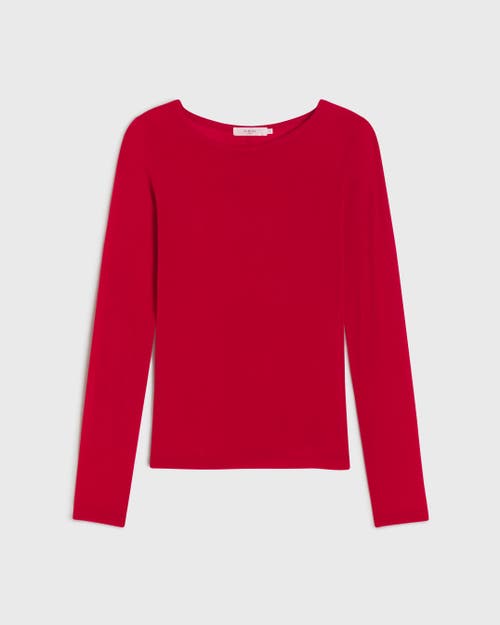Almina Concept Long Sleeve Boat Tee In Red