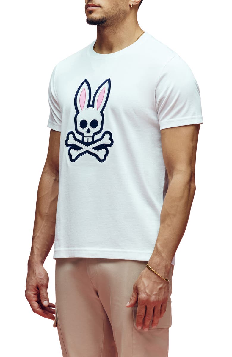 Psycho Bunny Archive Bunny Graphic T-Shirt, Alternate, color, White