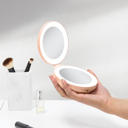Zadro Lighted Travel Mirror With Magnification & Folding-to-compact