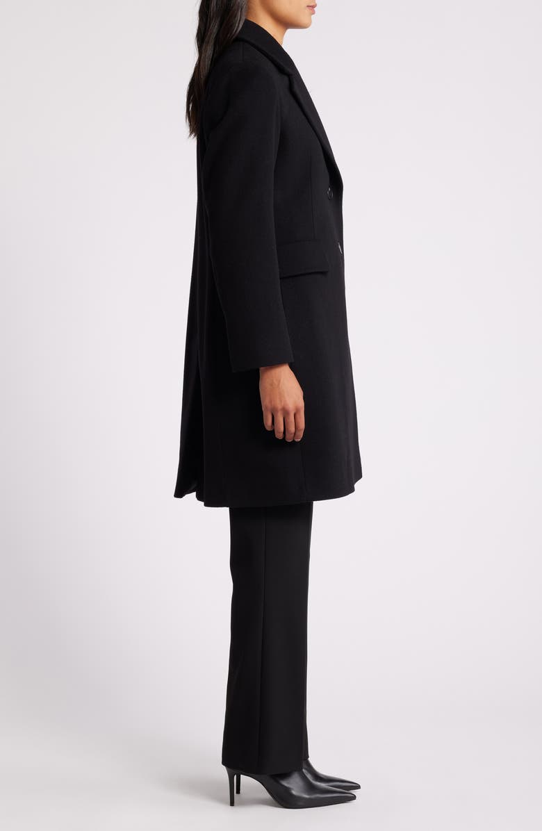 Fleurette Charlie Wool Coat, Alternate, color, Black