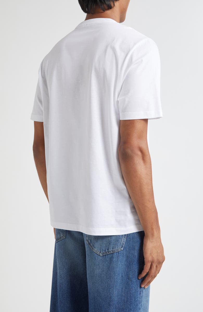 Versace 3D Logo Compact Cotton Jersey Graphic T-Shirt, Alternate, color, Optical White