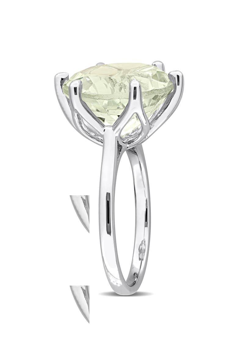 Sterling Silver Green Quartz Solitaire Ring, Alternate, color, GREEN
