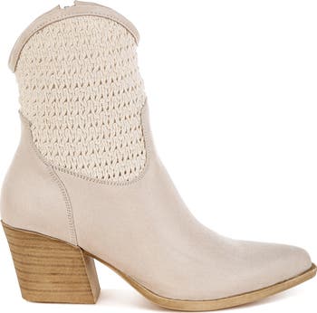 Bimmy Crochet Trim Western Bootie