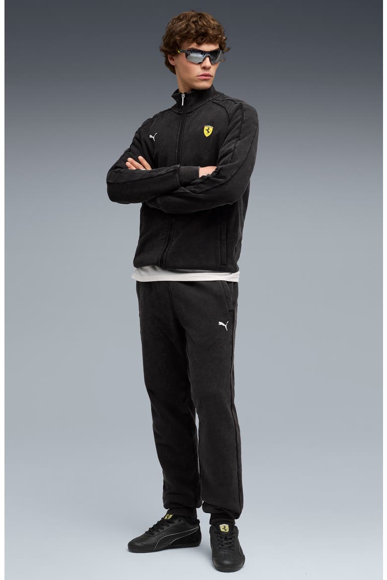 Ferrari T7 Cotton Joggers, Alternate, color, PUMA BLACK