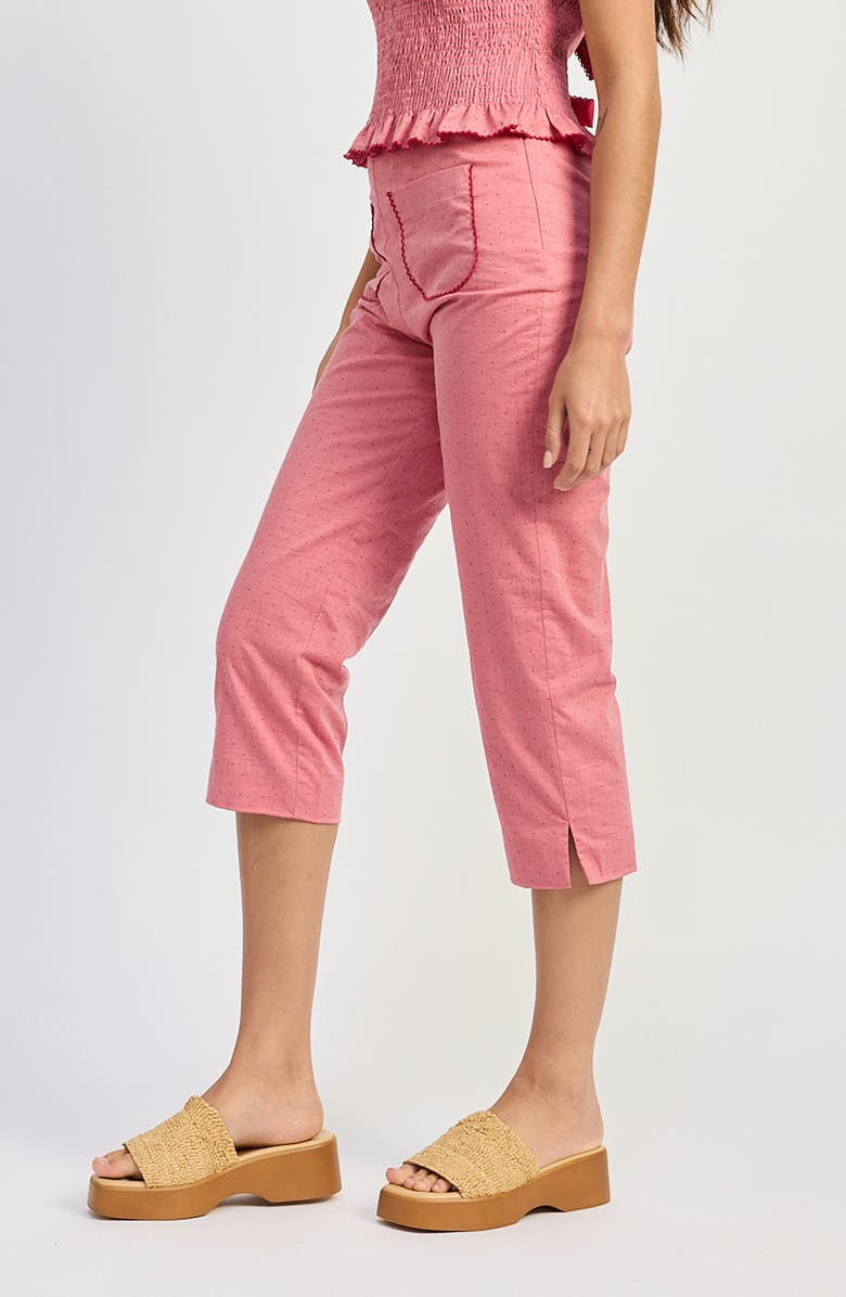 JACQUIE THE LABEL Ada Capri Pants, Alternate, color, Red Tonal