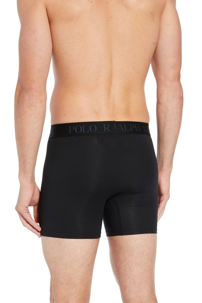 2-Pack Cotton & Modal Boxer Briefs, Alternate, color, POLO BLACK