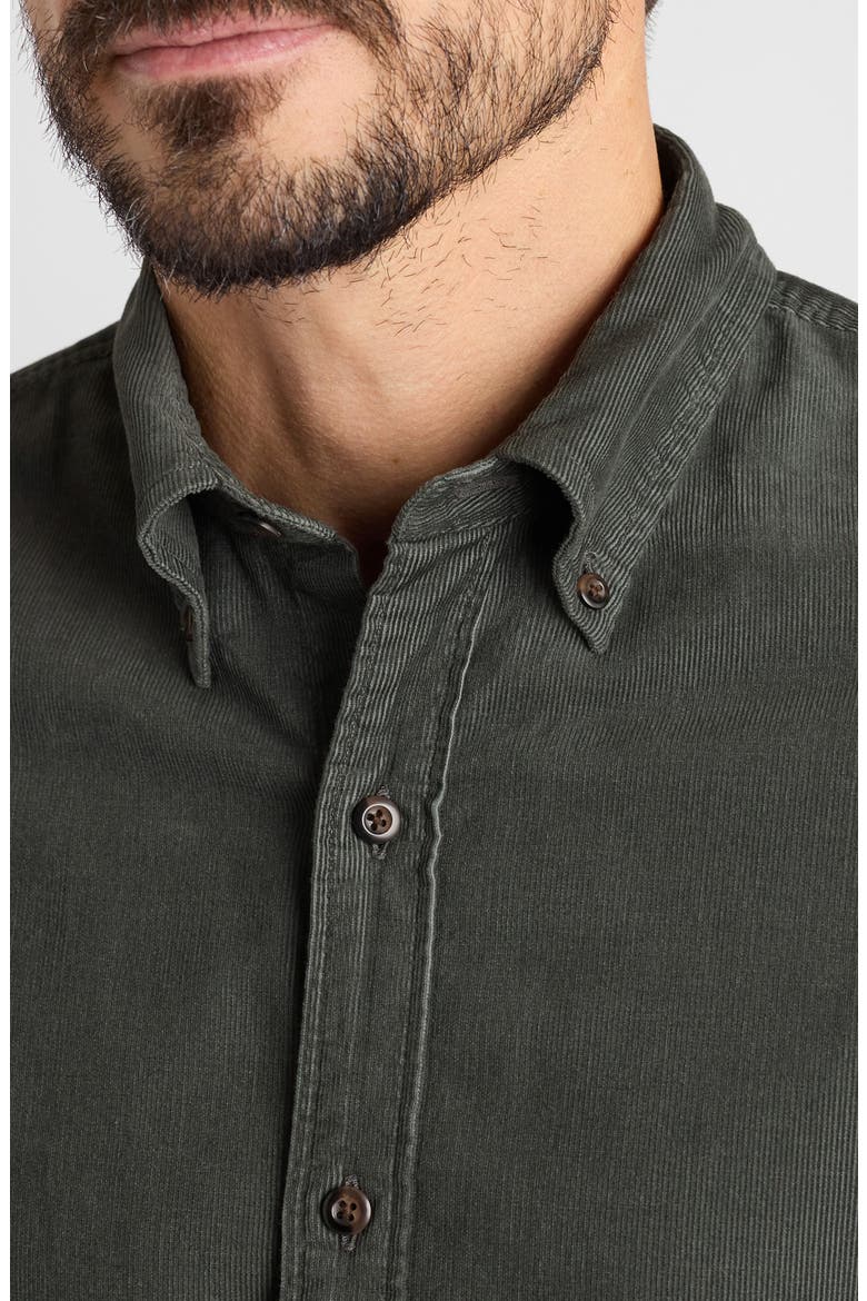 Everyday Slim Fit Corduroy Shirt, Alternate, color, DEEP STONE