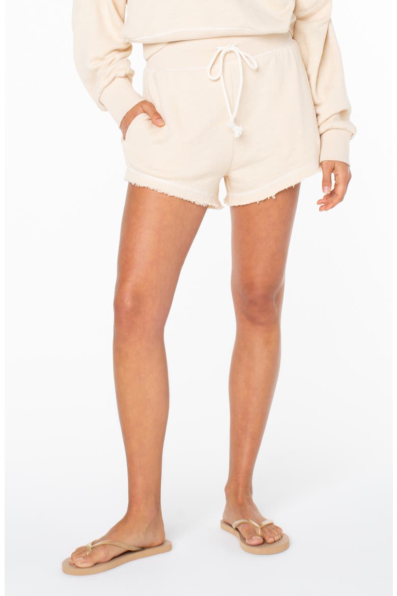 Heart Breaker Cotton Drawstring Shorts, Main, color, PARCHMENT