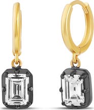 SHYMI Emerald Cut Huggie Drop Earrings
