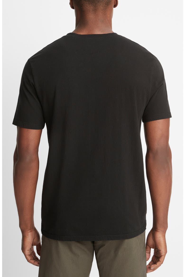 Regular Fit Garment Dyed V-Neck T-Shirt, Alternate, color, TRUE BLACK