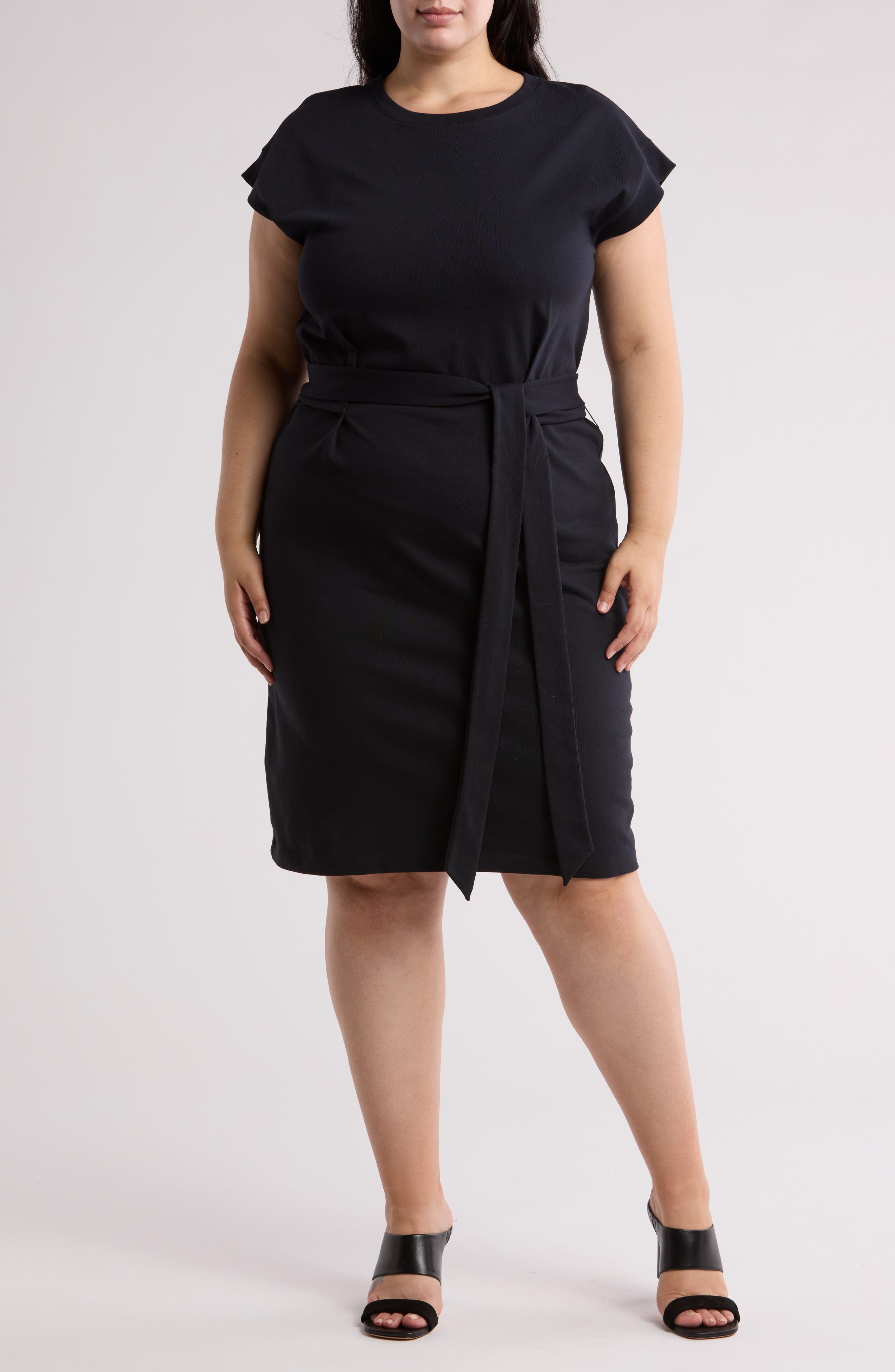 Tie Waist Cotton Dress