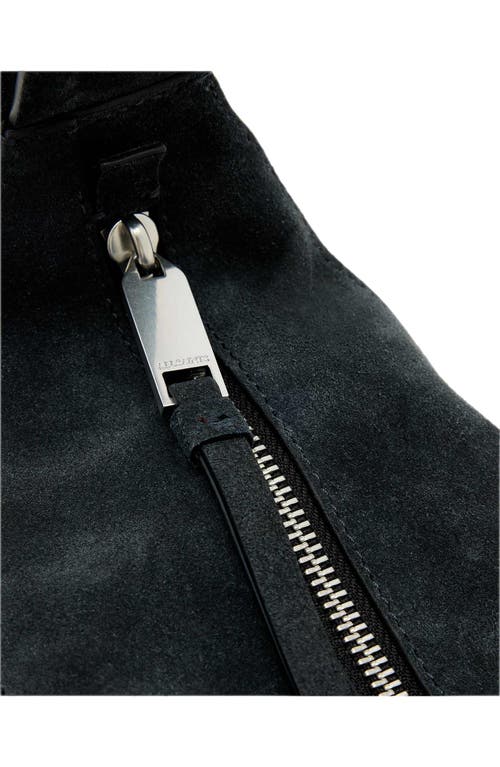 Allsaints Luna Suede Crossbody Bag In Blue