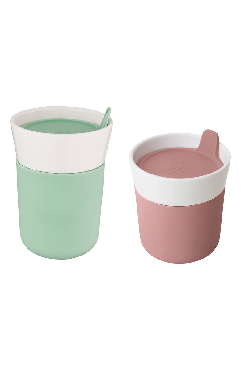 BergHOFF INTERNATIONAL Leo 2-Piece Travel Mug Set, Main, color, White/ Pink/ Green