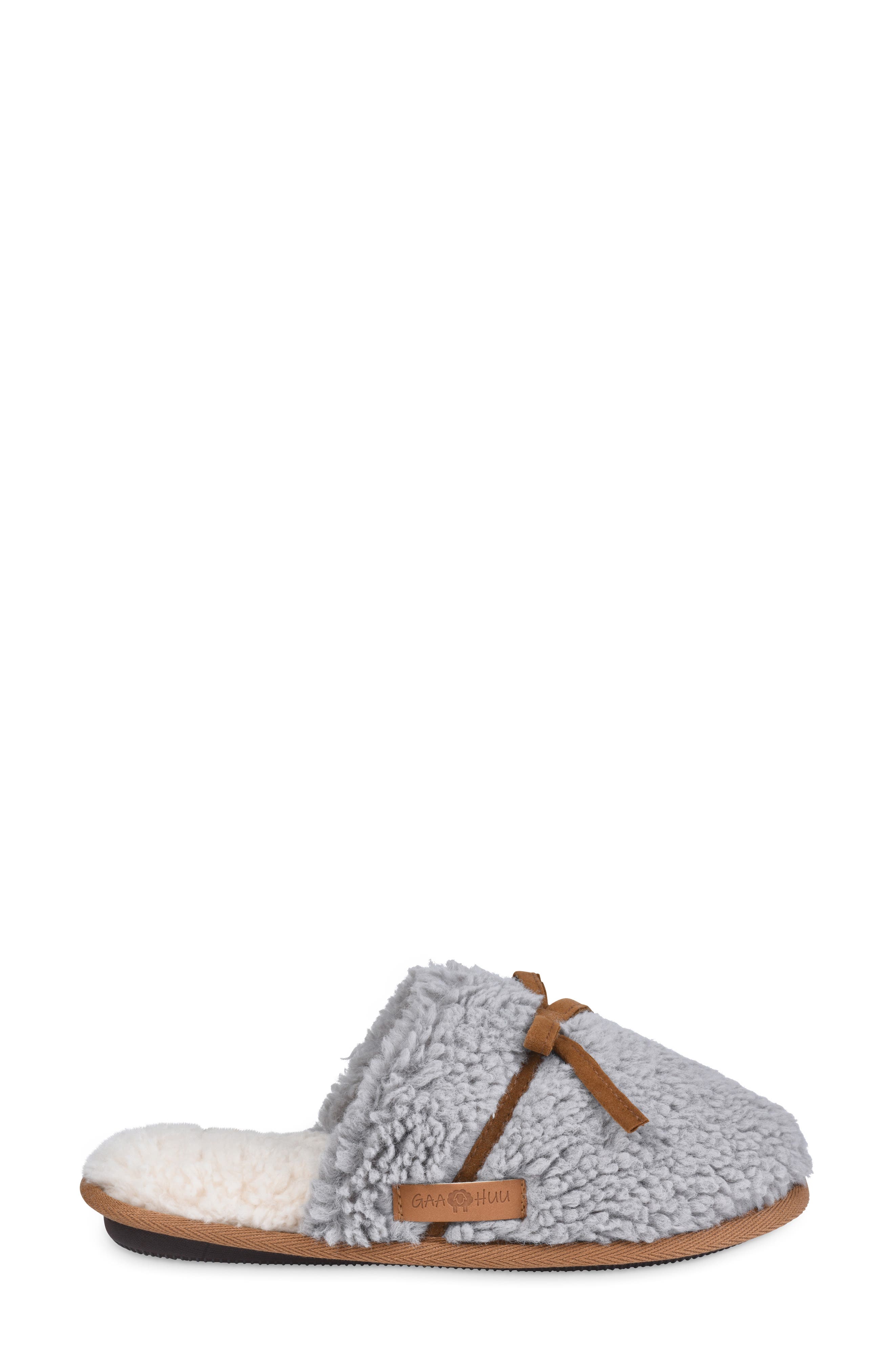 Faux Shearling Lined Slipper, Alternate, color, GREY