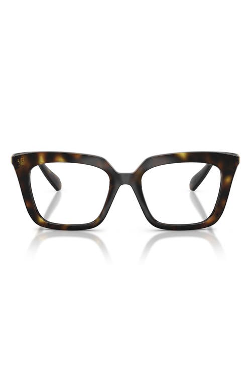 Swarovski 49mm Square Optical Glasses In Havana/demo Lens
