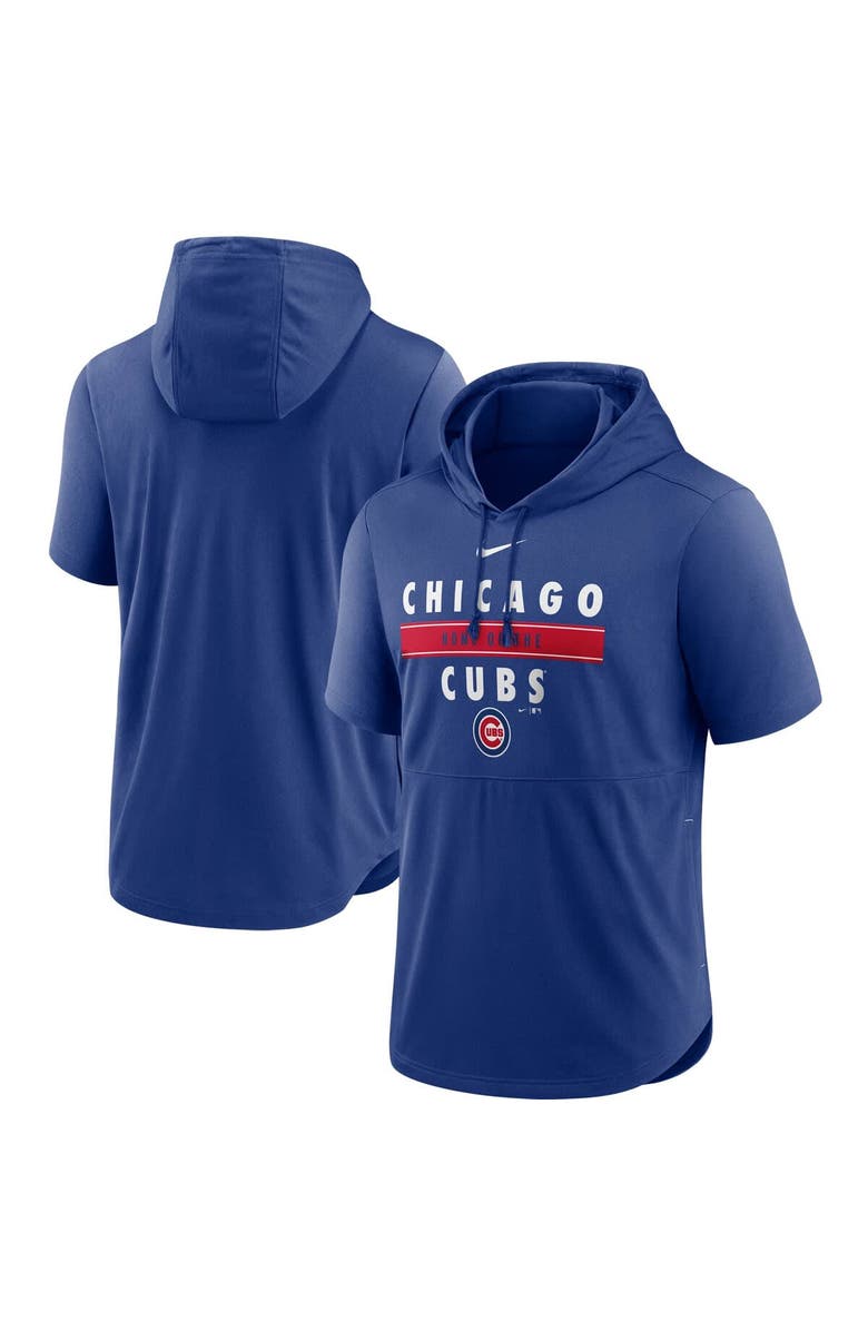 Nike Men's Nike Royal Chicago Cubs Home Team Short Sleeve Hoodie Top, Alternate, color, Royal