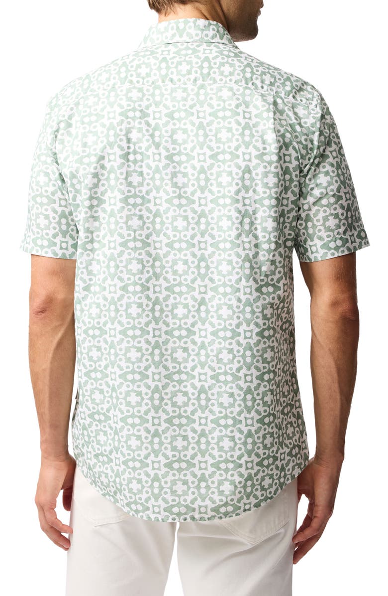 Rodd & Gunn Palliser Bay Linen & Cotton Short Sleeve Button-Up Shirt, Alternate, color, 