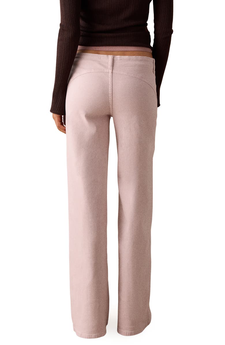 MANGO TEEN Low Rise Wide Leg Jeans, Alternate, color, Pink