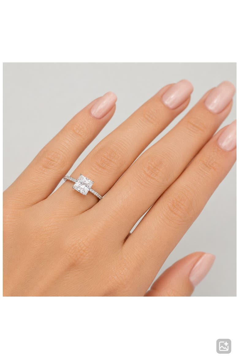 Emerald Cut Topaz Statement Ring, Alternate, color, GREEN/ SILVER