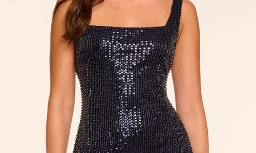 Ramy Brook Andrea Beaded Sequin Mini Dress In Black