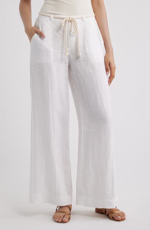 Pintuck Linen Pants