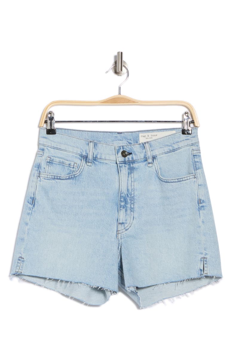 rag & bone Retro High Waist Denim Cutoff Shorts, Alternate, color, Hatfield