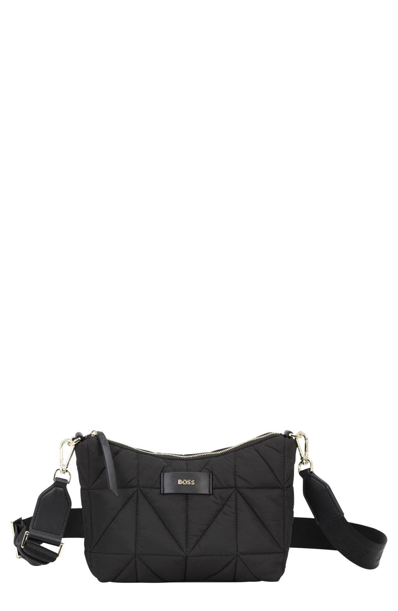 HUGO Palmah Quilted Crossbody Bag, Main, color, 