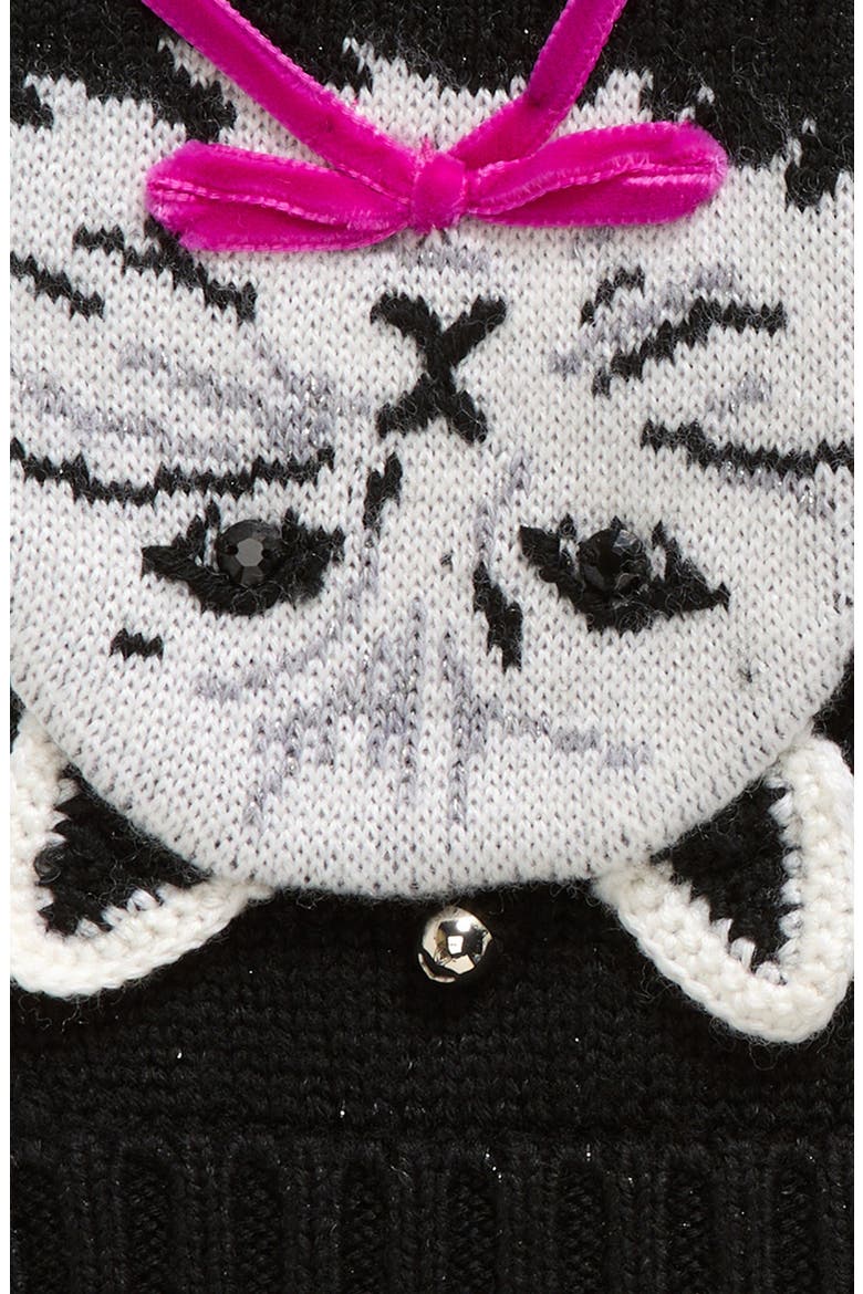 pretty kitty pop top wool blend mittens, Alternate, color, BLACK