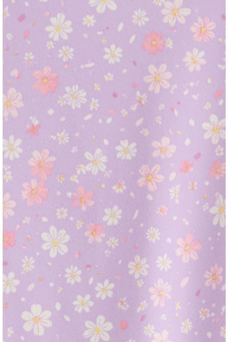 Kids' Print Two-Piece Short Pajamas, Alternate, color, PURPLE MULTI FLORAL