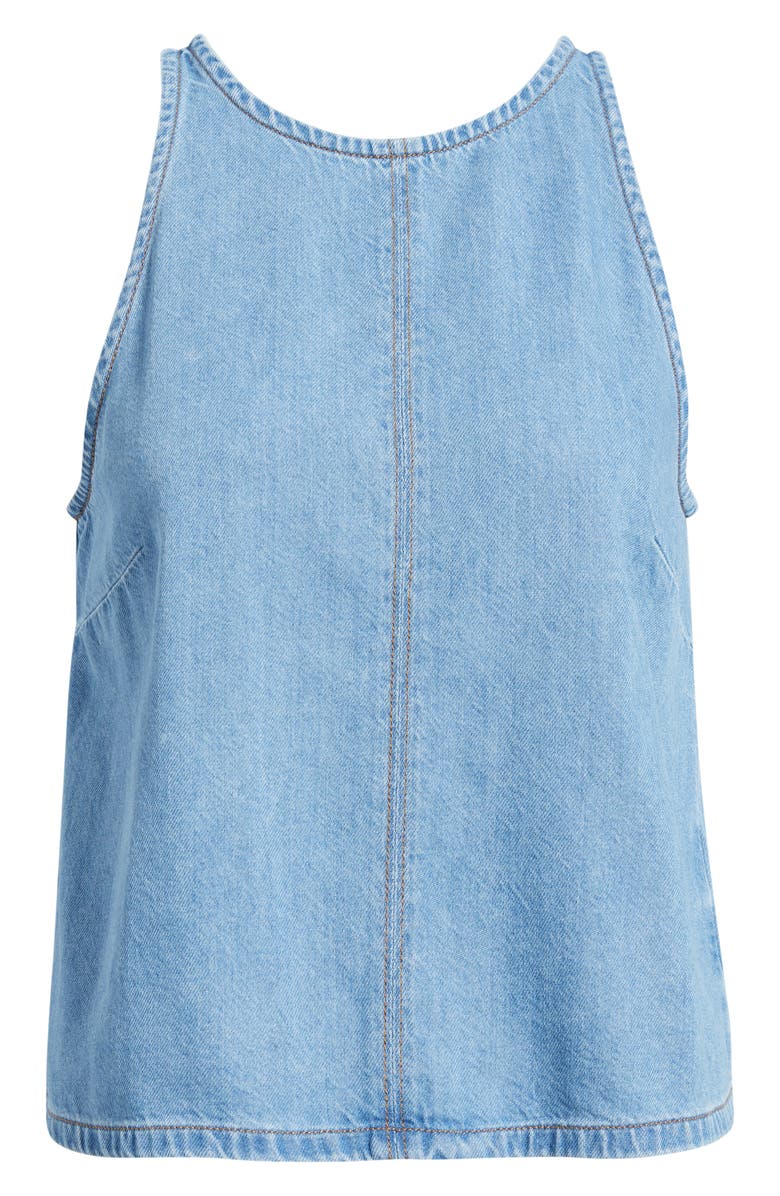Madewell Airy Denim Shell Top, Alternate, color, Clean Soft Sky