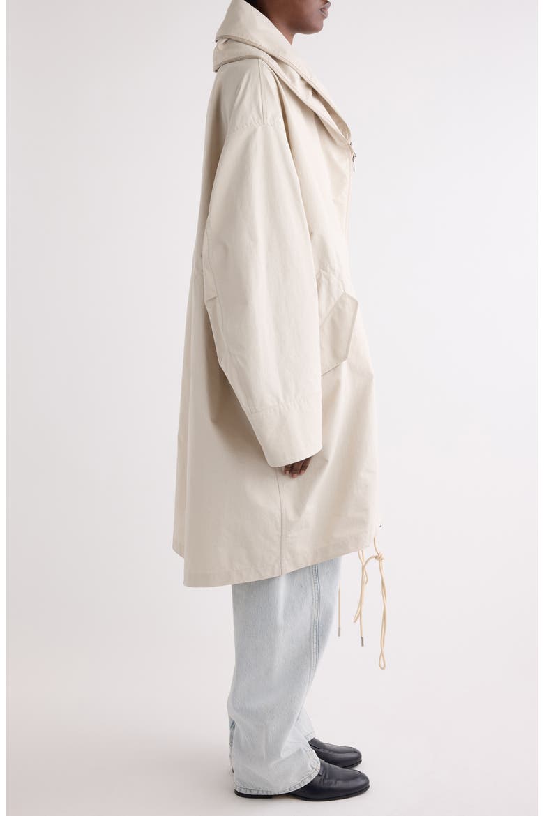 Cotton & Nylon Double Zip Parka, Alternate, color, LIGHT BEIGE
