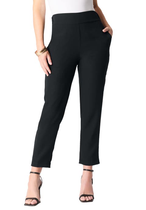 Plus Size Bi Stretch Straight Leg Pull On Ankle Pant