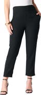 Roaman's Plus Size Bi Stretch Straight Leg Pull On Ankle Pant