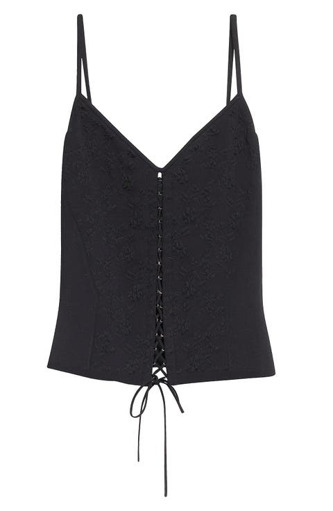 Floral Jacquard Corset Camisole