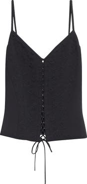 McQueen Floral Jacquard Corset Camisole