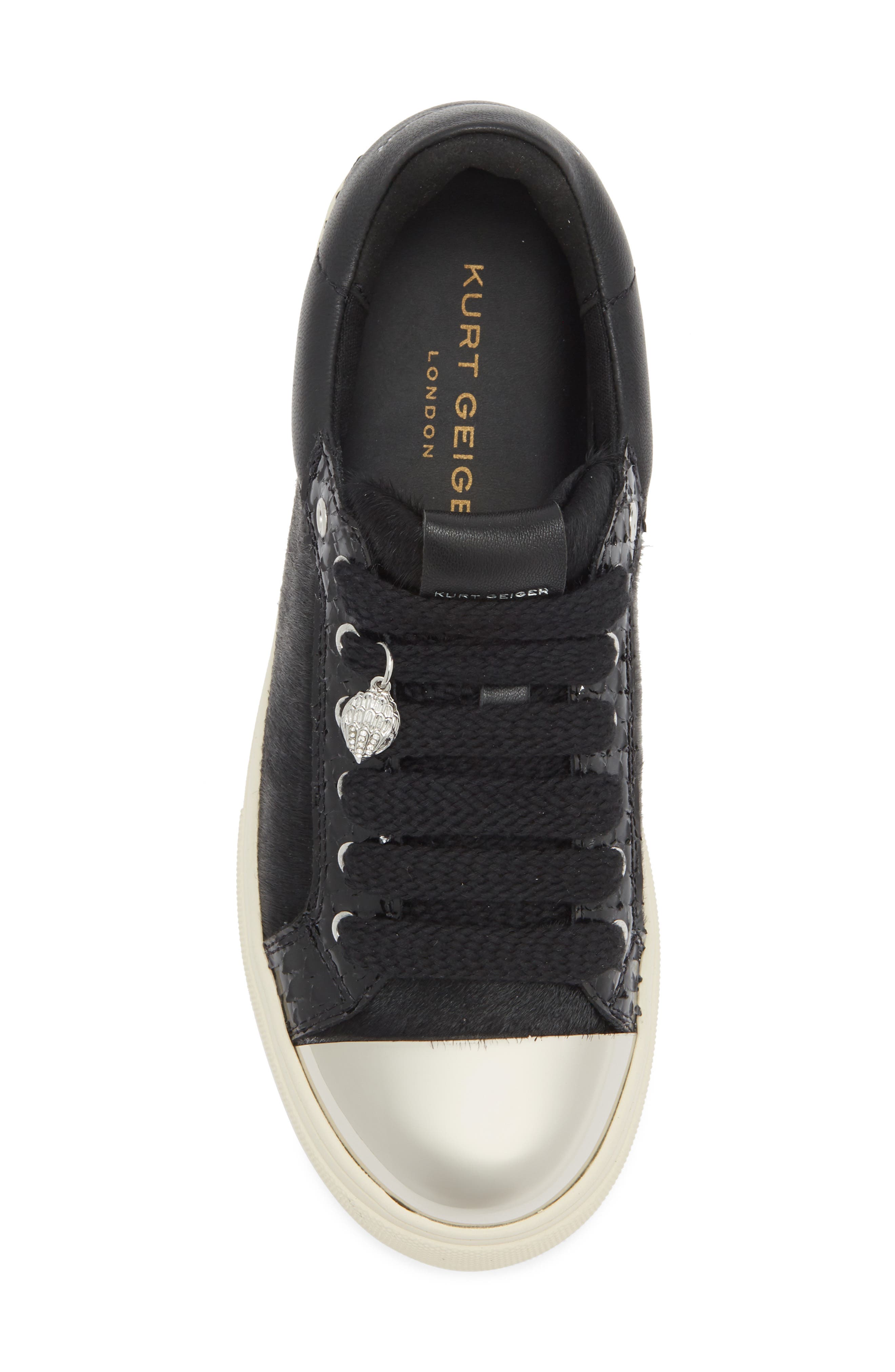 KG Kurt Geiger Lana Genuine Calf Hair Sneaker, Alternate, color, Black