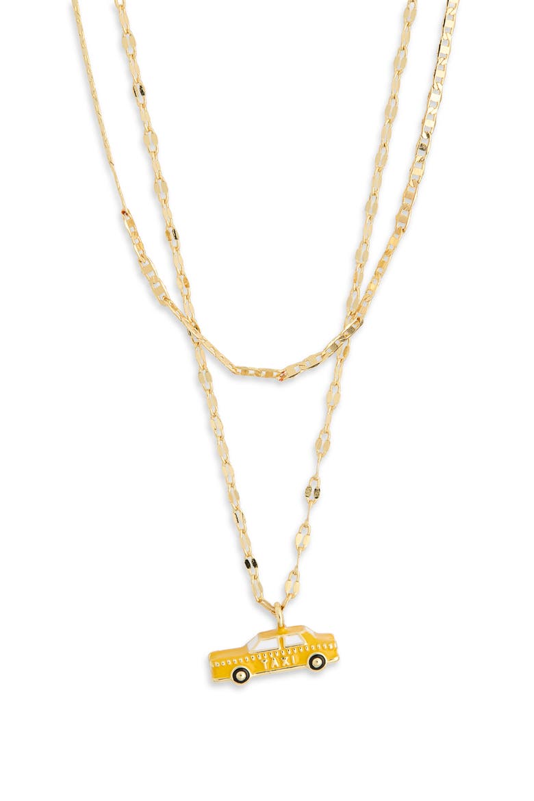 Two Row Taxi Layered Necklace, Alternate, color, YELLOW- GOLD