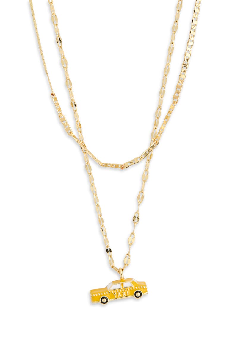 Leith Two Row Taxi Layered Necklace, Alternate, color, Yellow- Gold