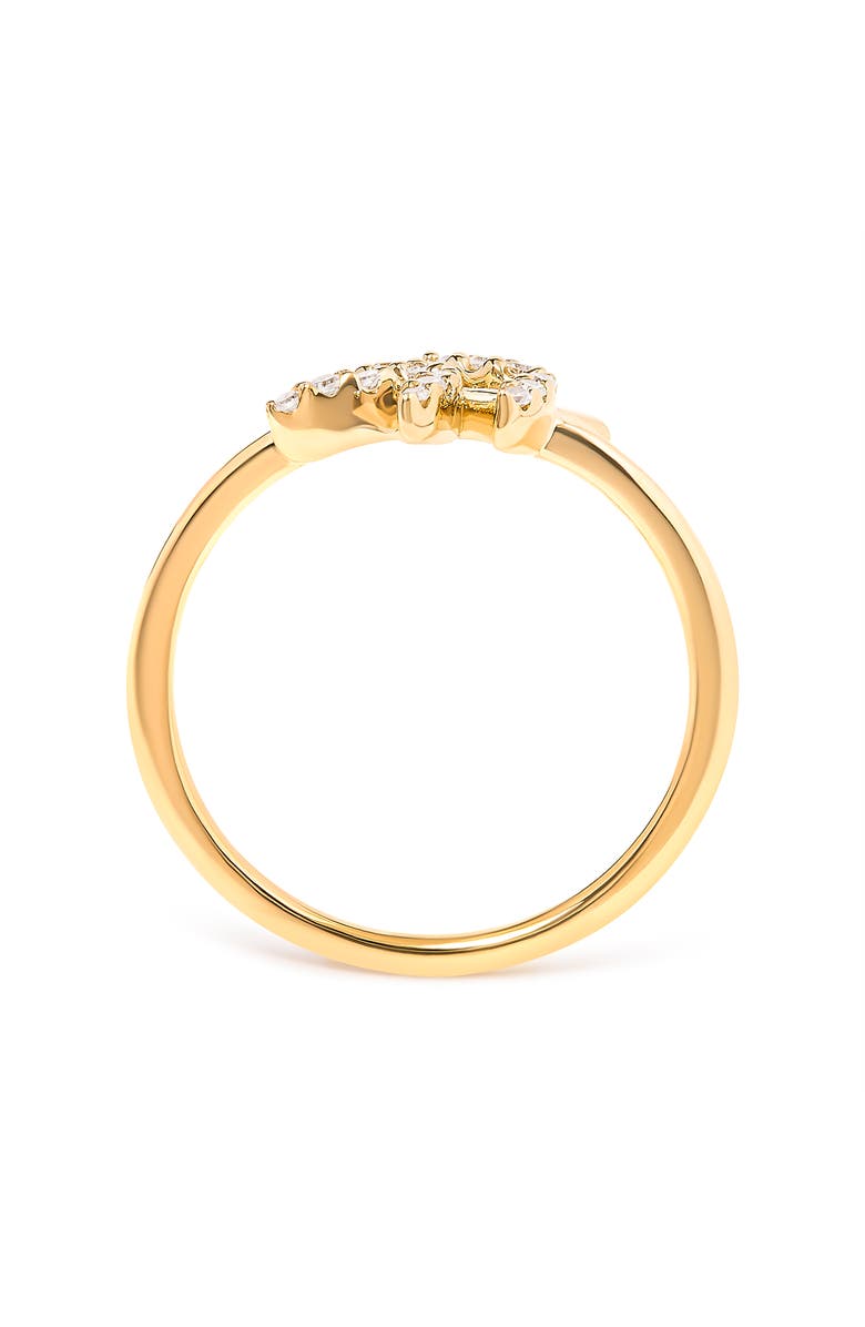 Haus of Brilliance 10K Yellow Gold 1/10 Cttw Diamond Leaf and Branch Ring, Alternate, color, Yellow