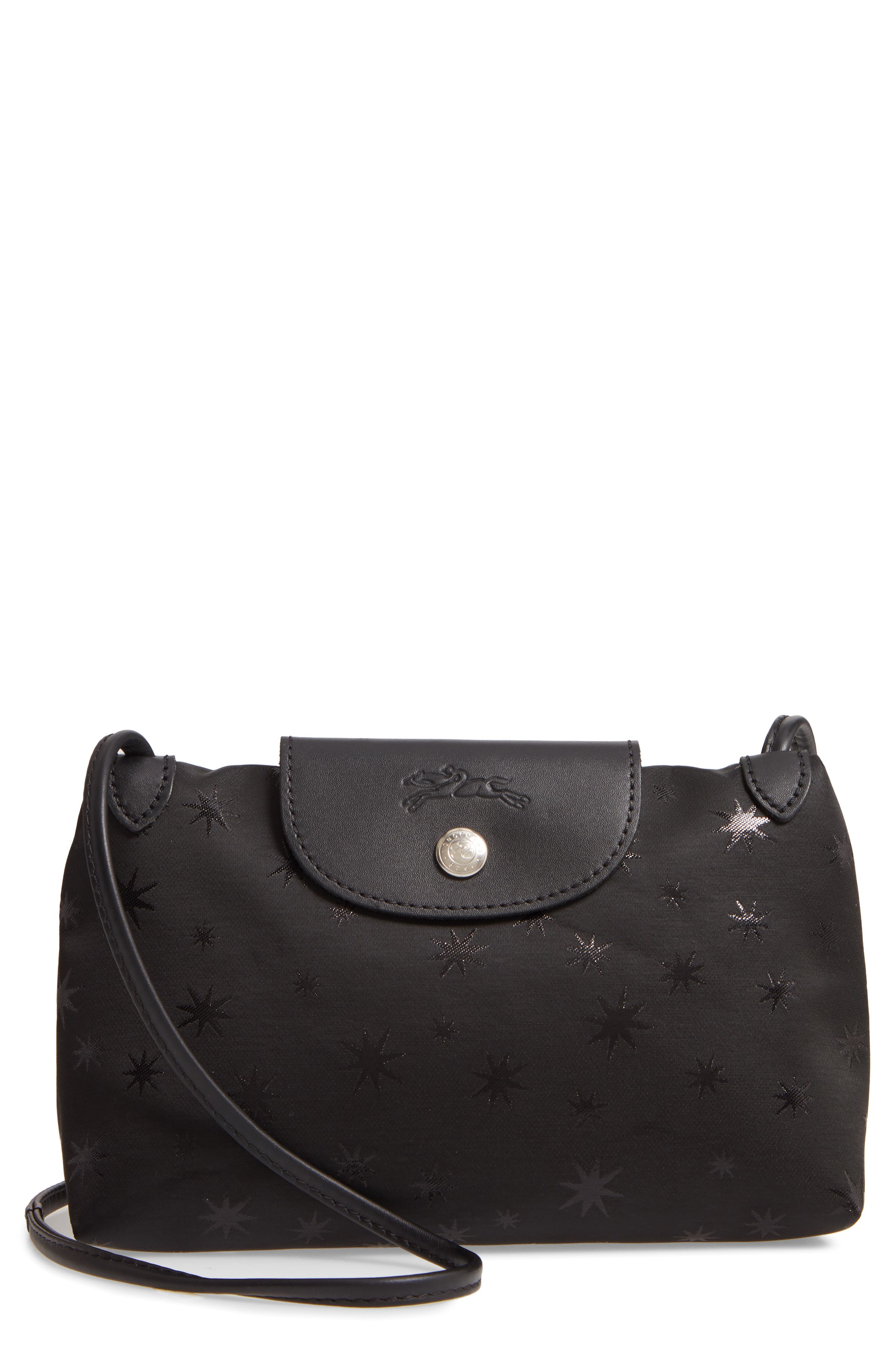 Longchamp Mini Le Pliage Étoiles Jacquard Canvas Crossbody Bag, Main, color, 