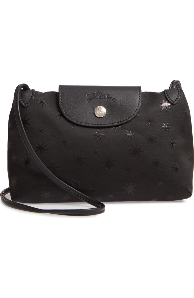 Longchamp Mini Le Pliage Étoiles Jacquard Canvas Crossbody Bag, Main, color,