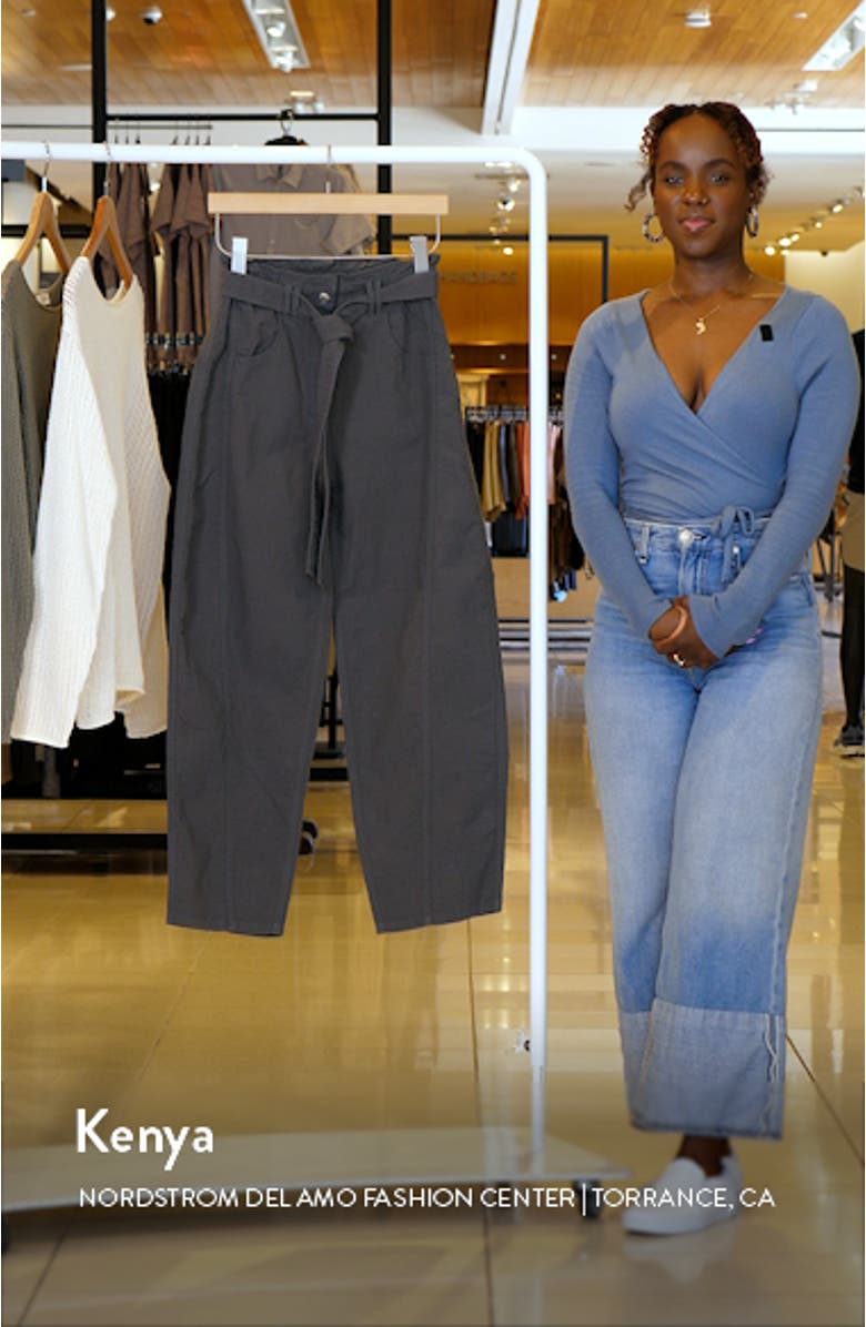 Belted Wide Leg Ankle Pants, sales video thumbnail