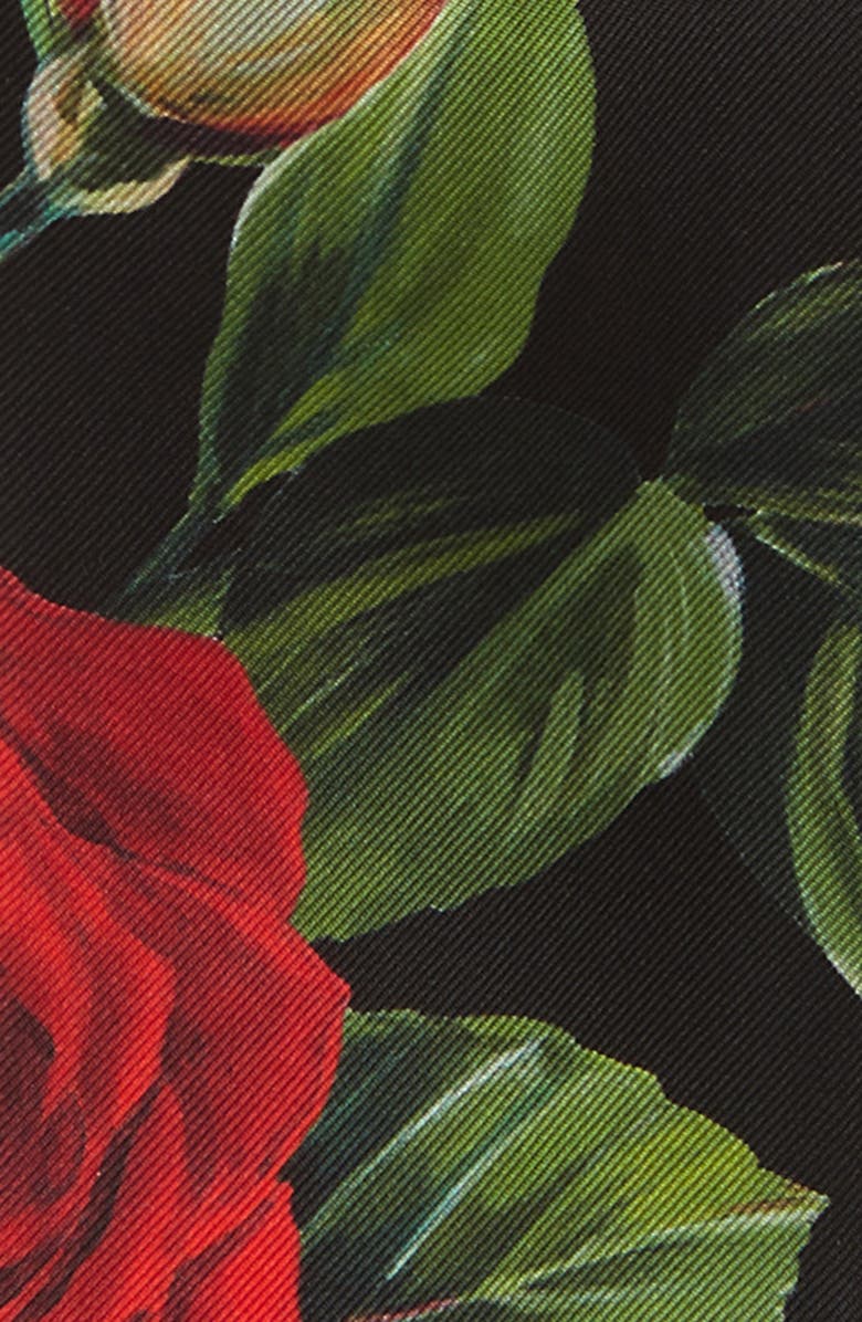 Dolce&Gabbana Flowers Silk Twill Scarf, Alternate, color, 
